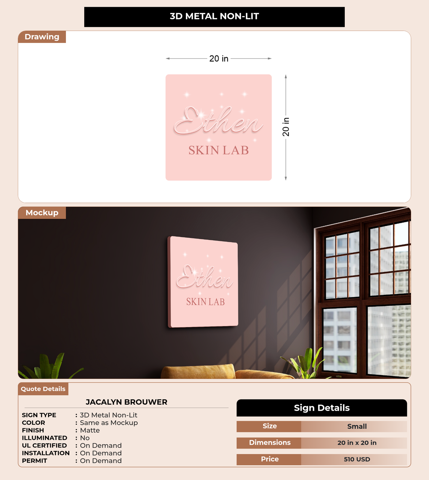 CUSTOM MOCKUP SIGN FOR Jacalyn Brouwer