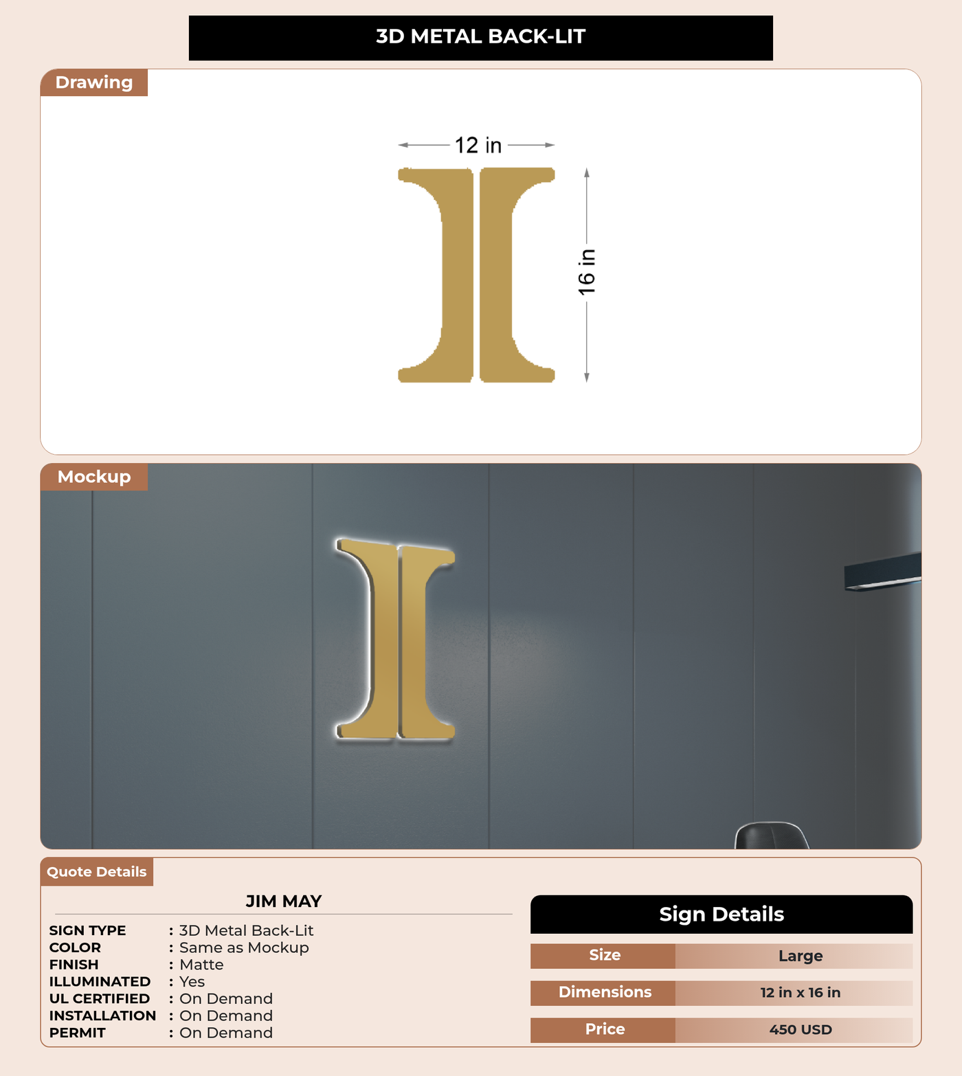 CUSTOM MOCKUP SIGN FOR Jim May