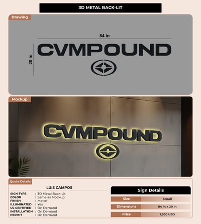 CUSTOM MOCKUP SIGN FOR Luis Campos