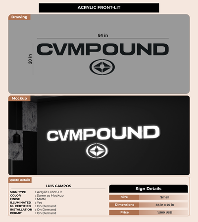 CUSTOM MOCKUP SIGN FOR Luis Campos