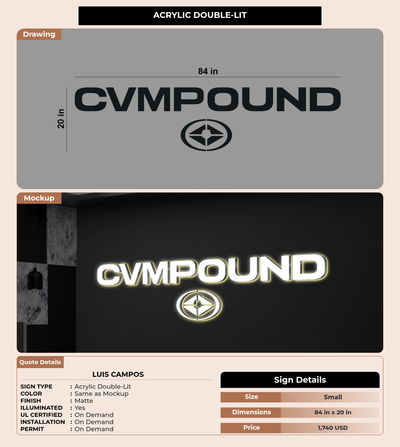 CUSTOM MOCKUP SIGN FOR Luis Campos