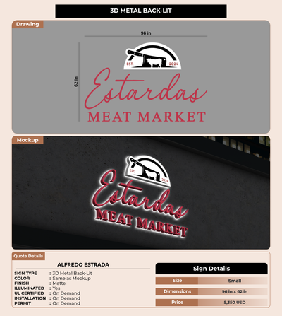 CUSTOM MOCKUP SIGN FOR Alfredo estrada