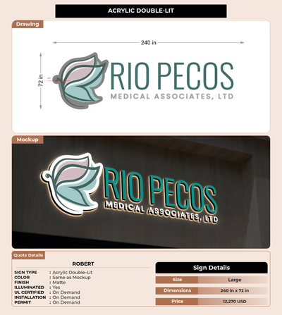 CUSTOM MOCKUP SIGN FOR Robert