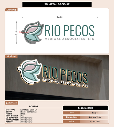 CUSTOM MOCKUP SIGN FOR Robert