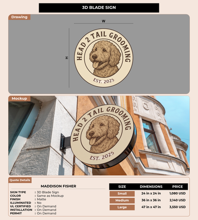 CUSTOM MOCKUP SIGN FOR Maddison Fisher