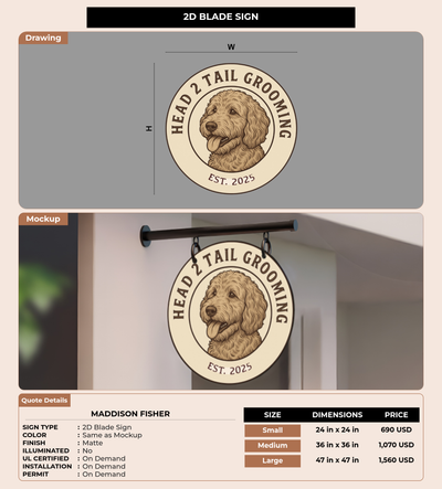 CUSTOM MOCKUP SIGN FOR Maddison Fisher