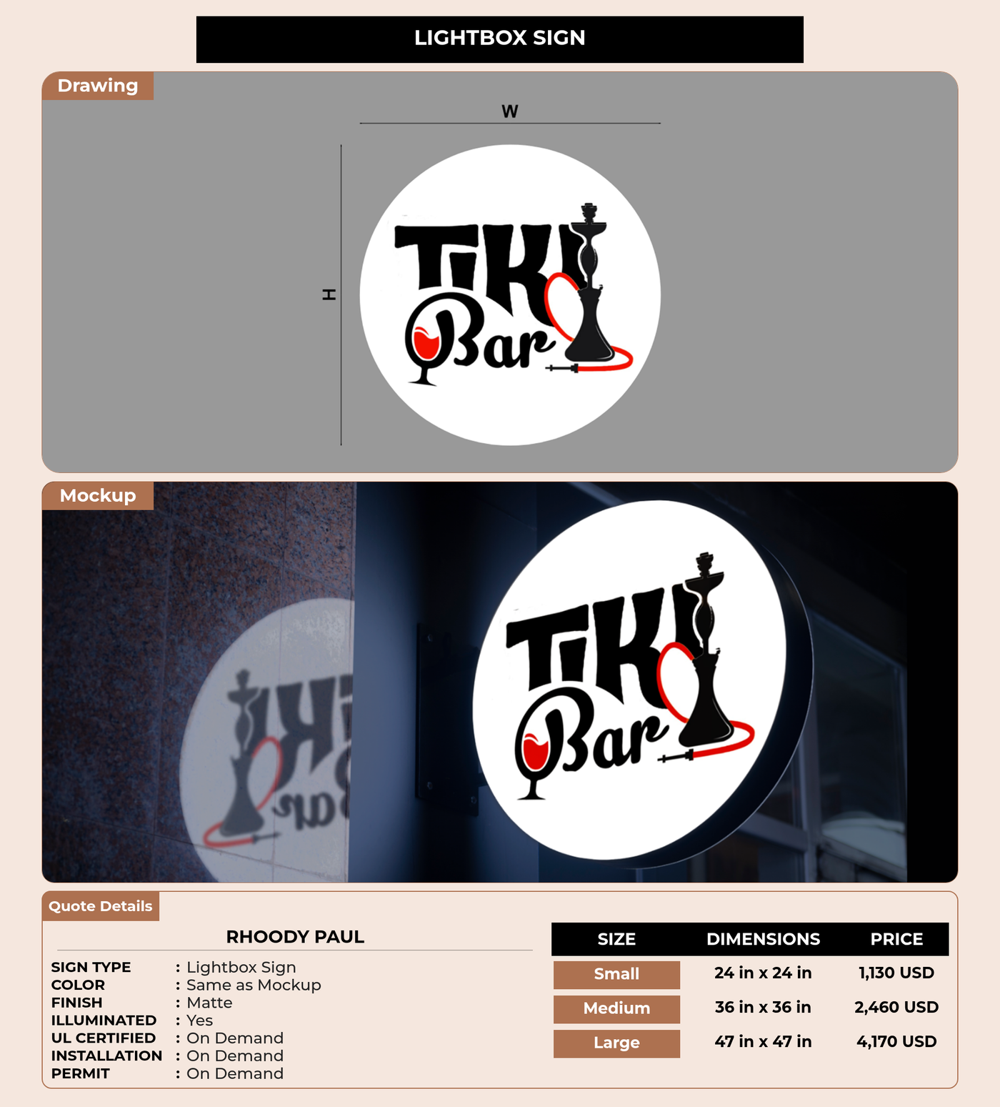 CUSTOM MOCKUP SIGN FOR Rhoody Paul