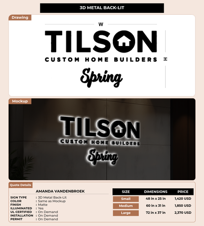 CUSTOM MOCKUP SIGN FOR Amanda VandenBroek