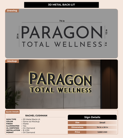 CUSTOM MOCKUP SIGN FOR Rachel Cushman
