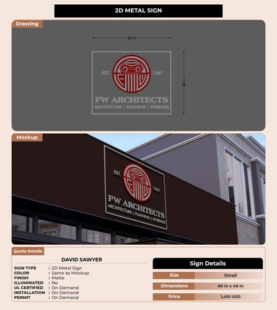 CUSTOM MOCKUP SIGN FOR David Sawyer