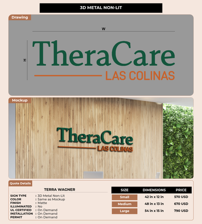 CUSTOM MOCKUP SIGN FOR Terra Wagner