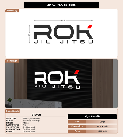 CUSTOM MOCKUP SIGN FOR Steven