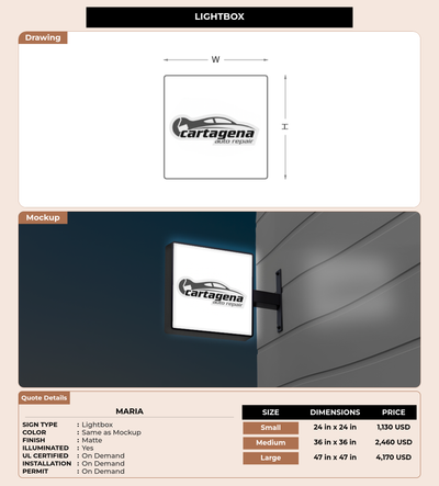CUSTOM MOCKUP SIGN FOR Maria