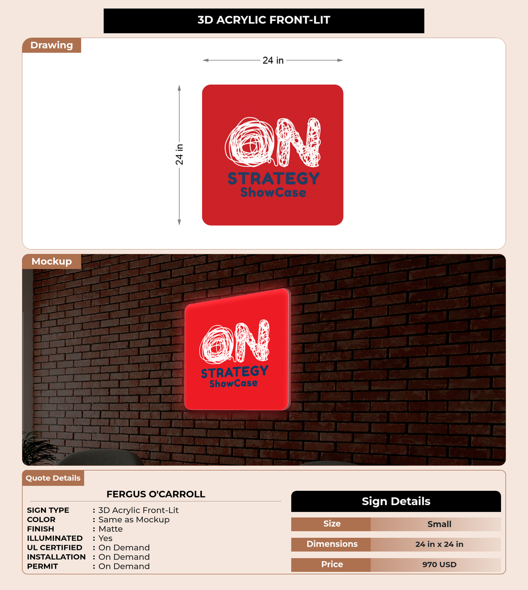 CUSTOM MOCKUP SIGN FOR Fergus O&