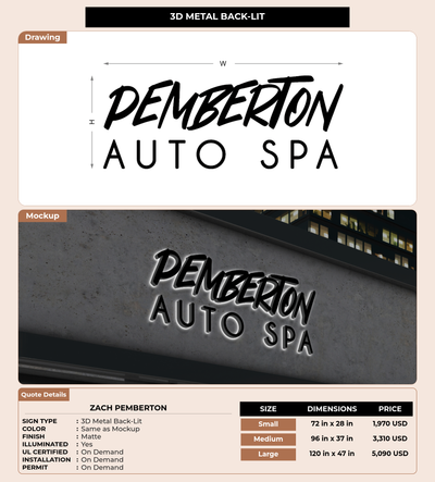 CUSTOM MOCKUP SIGN FOR Zach Pemberton