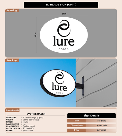 CUSTOM MOCKUP SIGN FOR Yvonne Hager
