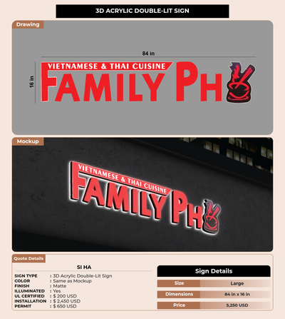 CUSTOM MOCKUP SIGN FOR Si Ha