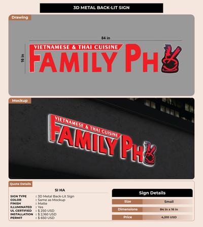 CUSTOM MOCKUP SIGN FOR Si Ha