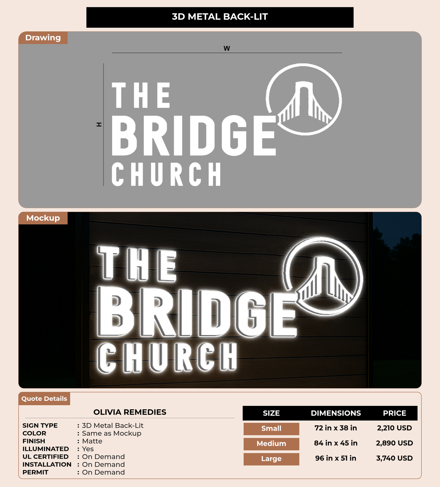 CUSTOM MOCKUP SIGN FOR Olivia Remedies