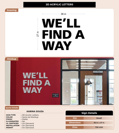 CUSTOM MOCKUP SIGN FOR Karina Souza