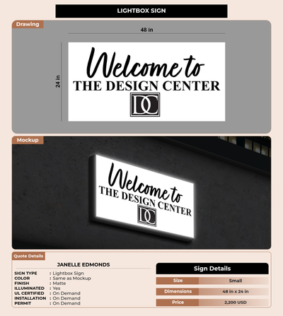 CUSTOM MOCKUP SIGN FOR Janelle Edmonds