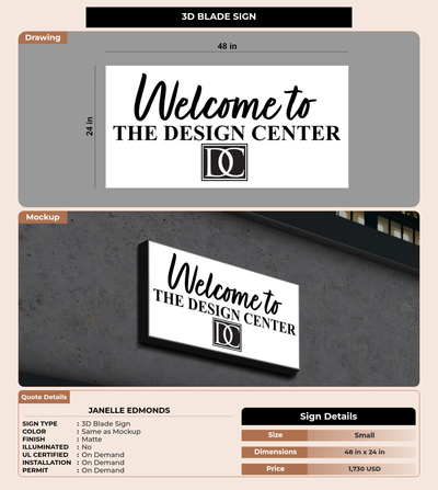 CUSTOM MOCKUP SIGN FOR Janelle Edmonds