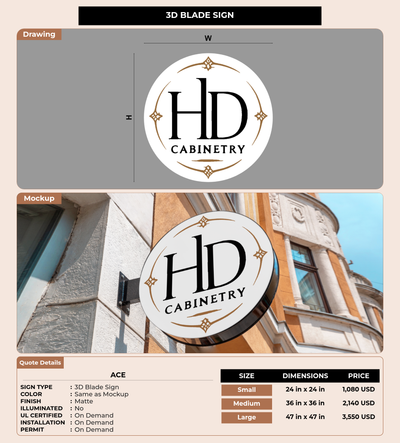 CUSTOM MOCKUP SIGN FOR Ace