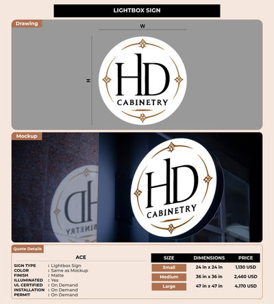 CUSTOM MOCKUP SIGN FOR Ace