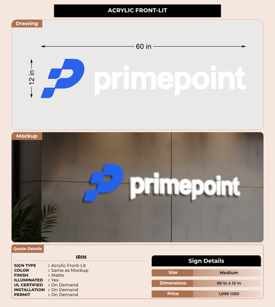CUSTOM MOCKUP SIGN FOR Irin