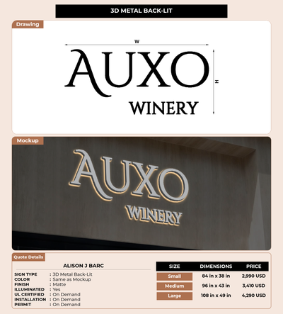 CUSTOM MOCKUP SIGN FOR Alison J Barc