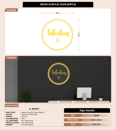 CUSTOM MOCKUP SIGN FOR G. Bhatt