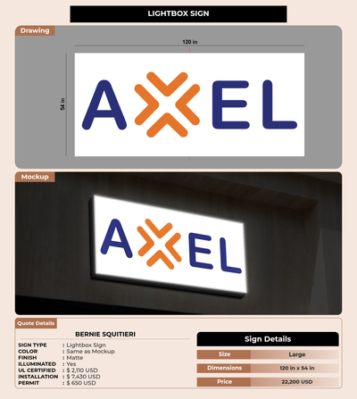 CUSTOM MOCKUP SIGN FOR Bernie Squitieri
