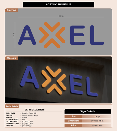 CUSTOM MOCKUP SIGN FOR Bernie Squitieri
