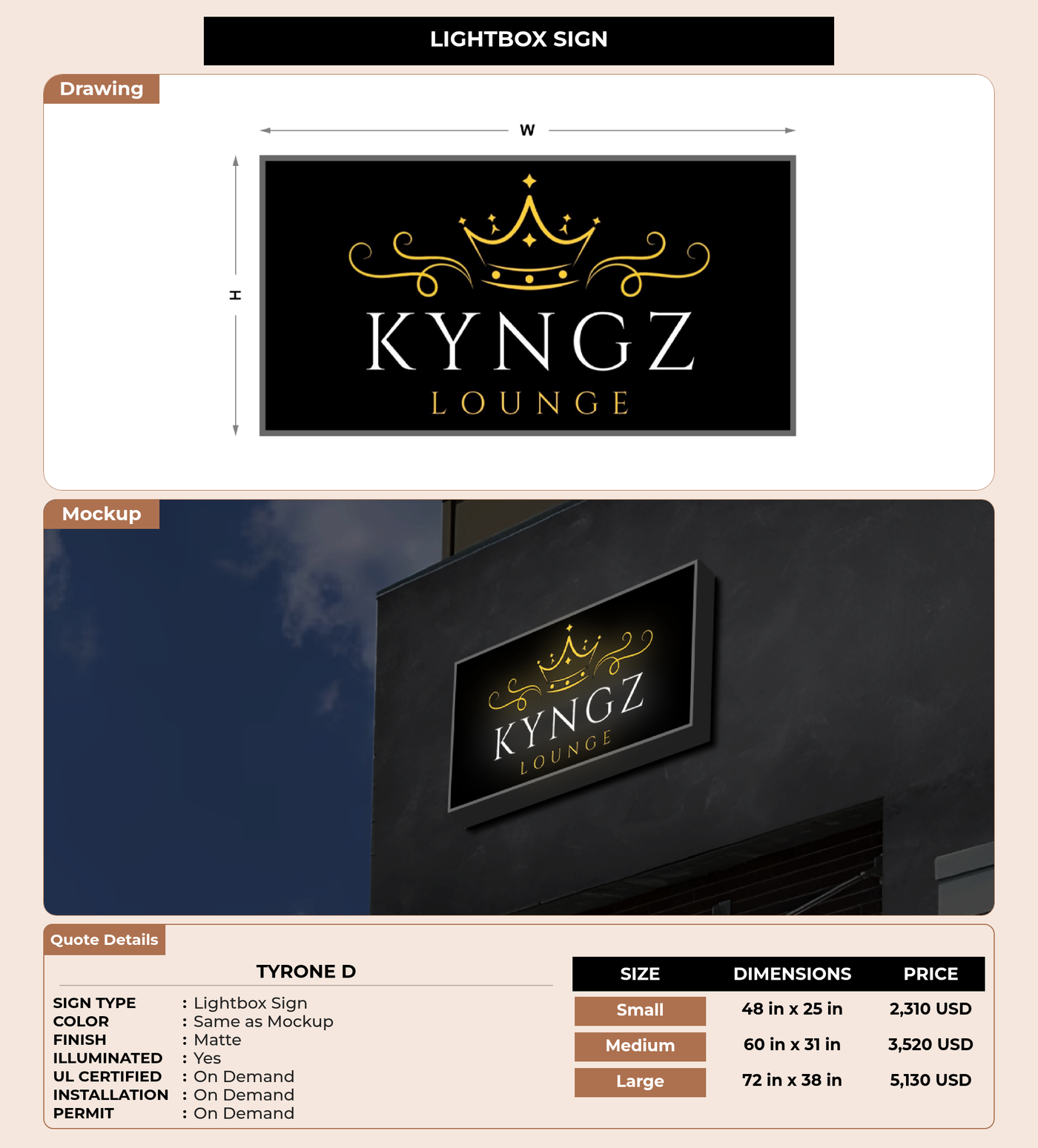 CUSTOM MOCKUP SIGN FOR Tyrone D