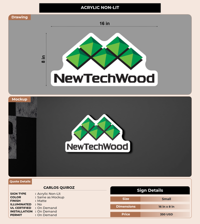 CUSTOM MOCKUP SIGN FOR CARLOS QUIROZ