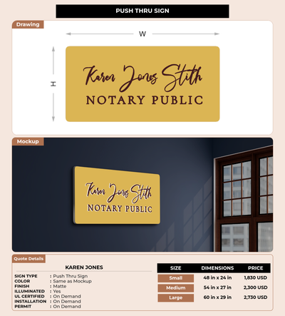 CUSTOM MOCKUP SIGN FOR Karen Jones
