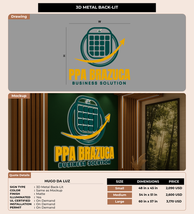 CUSTOM MOCKUP SIGN FOR Hugo da Luz