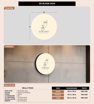 CUSTOM MOCKUP SIGN FOR Bella Tran