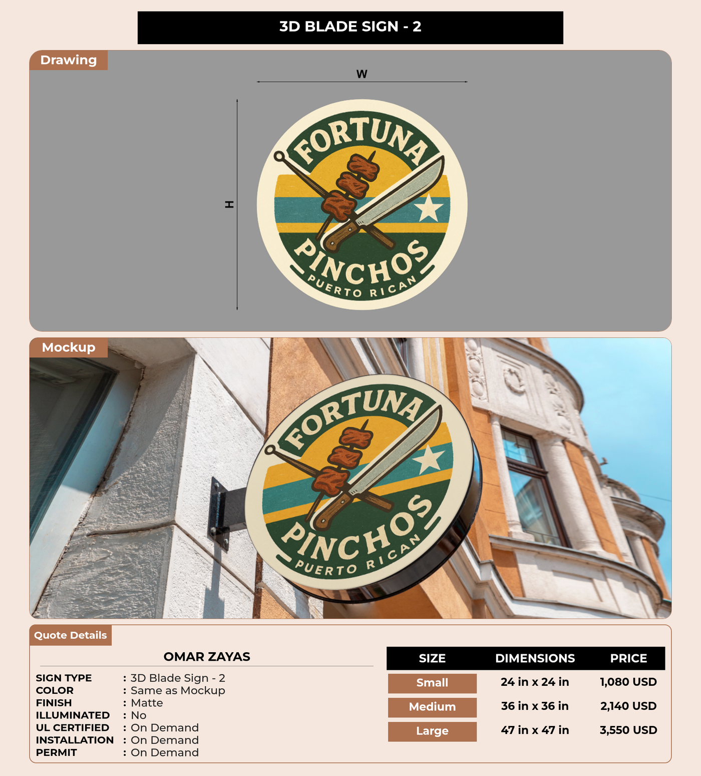 CUSTOM MOCKUP SIGN FOR Omar Zayas