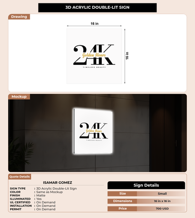 CUSTOM MOCKUP SIGN FOR Isamar Gomez