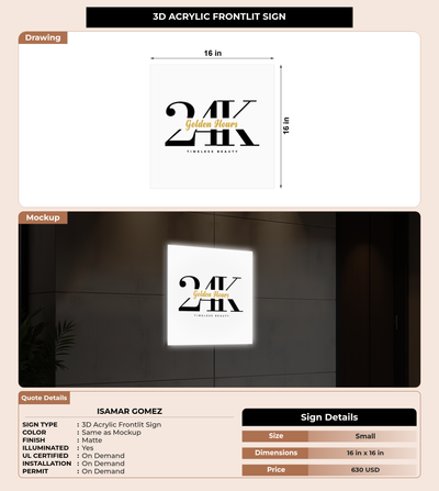 CUSTOM MOCKUP SIGN FOR Isamar Gomez