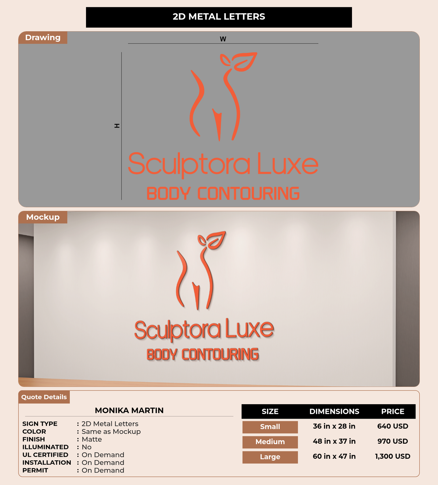 CUSTOM MOCKUP SIGN FOR Monika Martin