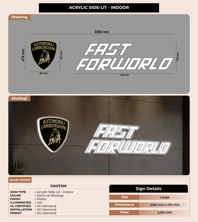 CUSTOM MOCKUP SIGN FOR Gautam