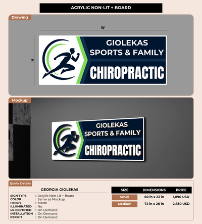CUSTOM MOCKUP SIGN FOR Georgia Giolekas