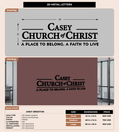CUSTOM MOCKUP SIGN FOR Andy Brenton