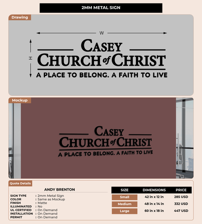 CUSTOM MOCKUP SIGN FOR Andy Brenton