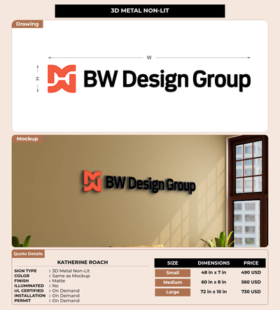 CUSTOM MOCKUP SIGN FOR Katherine Roach