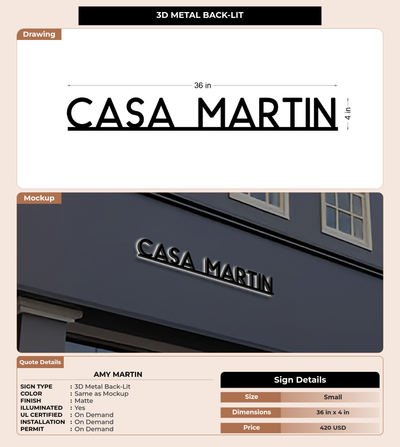 CUSTOM MOCKUP SIGN FOR Amy Martin