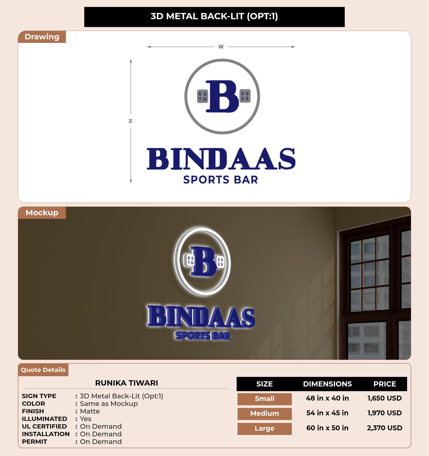 CUSTOM MOCKUP SIGN FOR Runika Tiwari