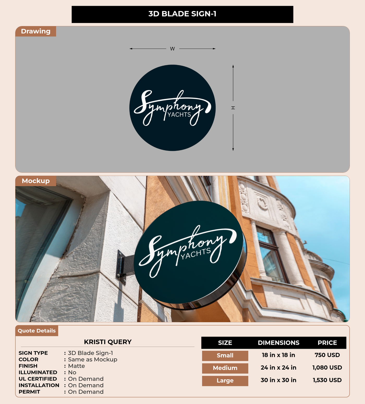 CUSTOM MOCKUP SIGN FOR Kristi Query